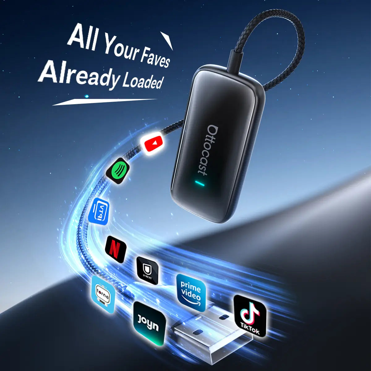 StreamDash – Play2Video Ultra Car Streaming Box with Wireless CarPlay & Android Auto