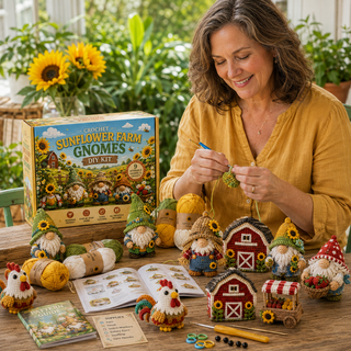 🧶 GnomeWonder – 9-Piece Fantasy Crochet DIY Kit
