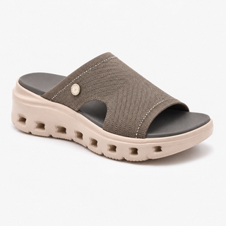 CloudStep – Women's Breathable Knit Comfort Slides with Cushioned Footbed