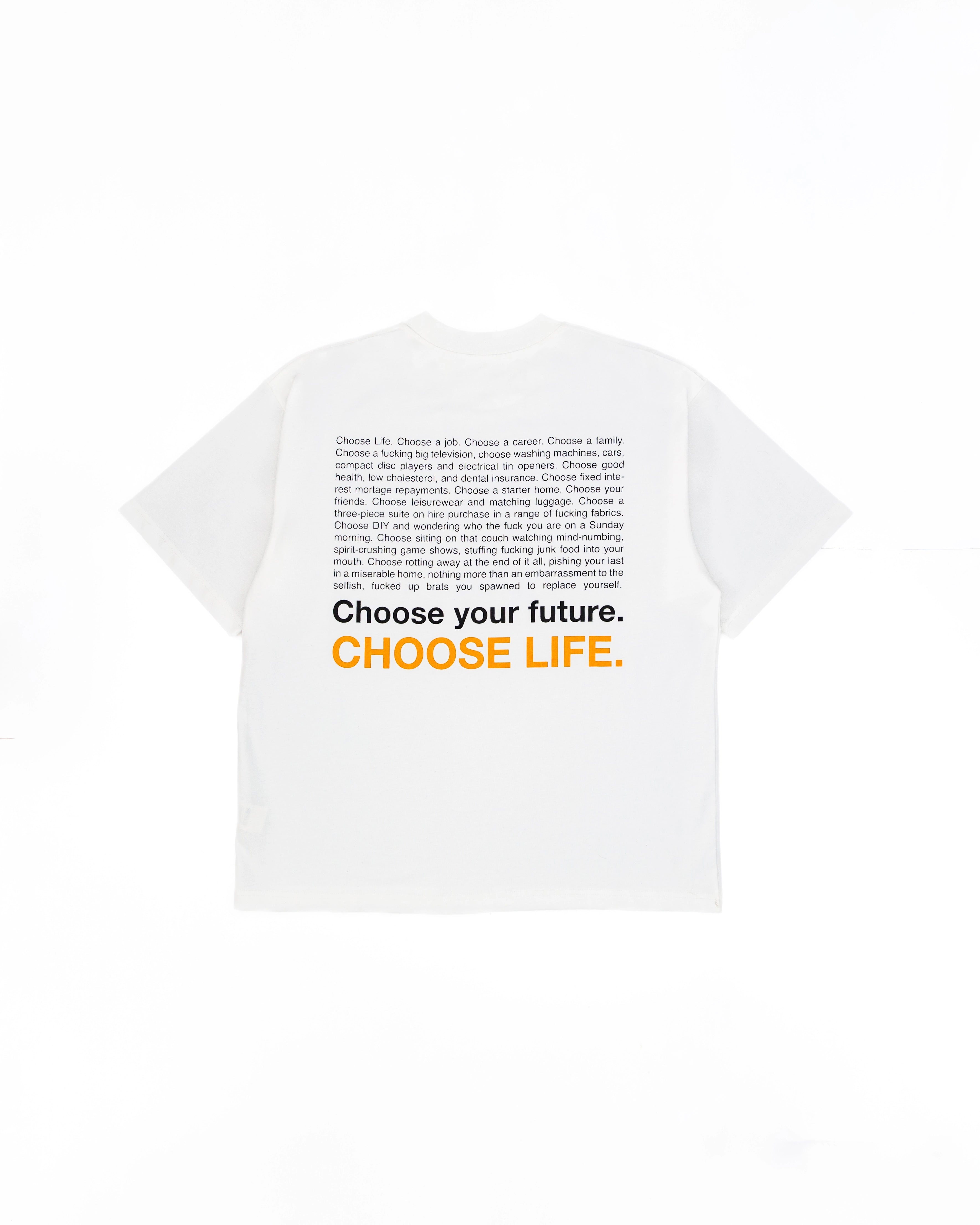 ChooseLife – Trainspotting Heavyweight Boxy Cotton T-Shirt, White