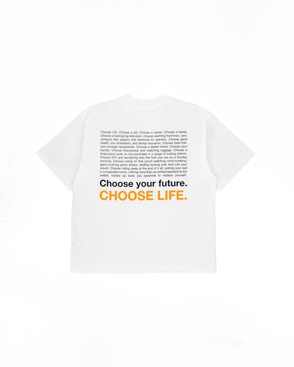 ChooseLife – Trainspotting Heavyweight Boxy Cotton T-Shirt, White