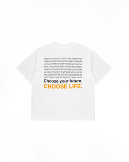 ChooseLife – Trainspotting Heavyweight Boxy Cotton T-Shirt, White