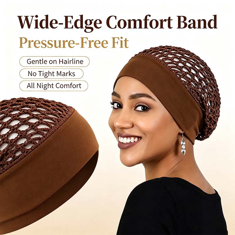 SnoozeCrown – 3-Piece Stretchy Wide-Edge Sleep Bonnet Set for Nighttime Hair Care & Beauty💤