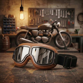 🔥 RetroRide – OTG Vintage Motorcycle Goggles (Fits Over Glasses)