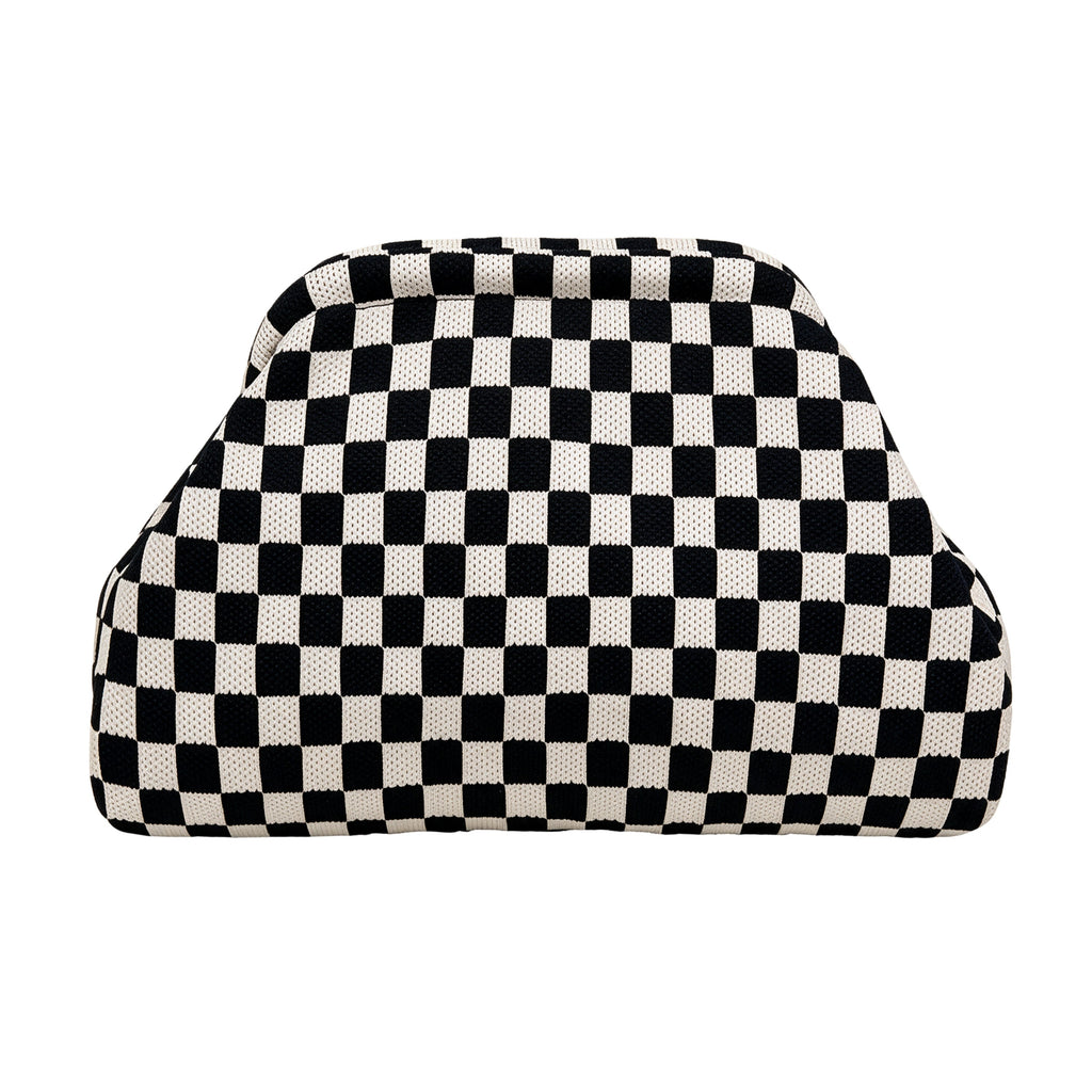 SnapKnit – Snap-Shut Knitted Makeup Bag with Wide Opening