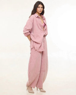 BarrelBloom – High-Rise Barrel Cut Wide-Leg Denim