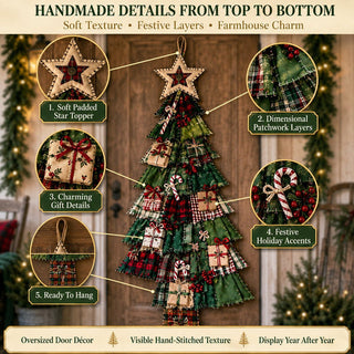 PatchworkWelcome – Beginner-Friendly Oversized DIY Tree Door Hanging Kit