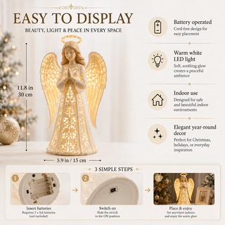 ✨ HaloGlow – Angel Christmas Guardian Light, A Symbol of Hope, Love & Protection
