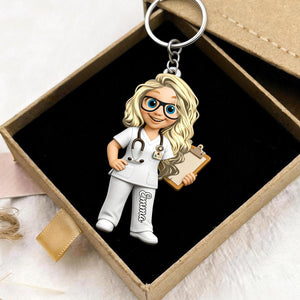 NurseCharm – Personalized Acrylic Car Hanger and Keychain