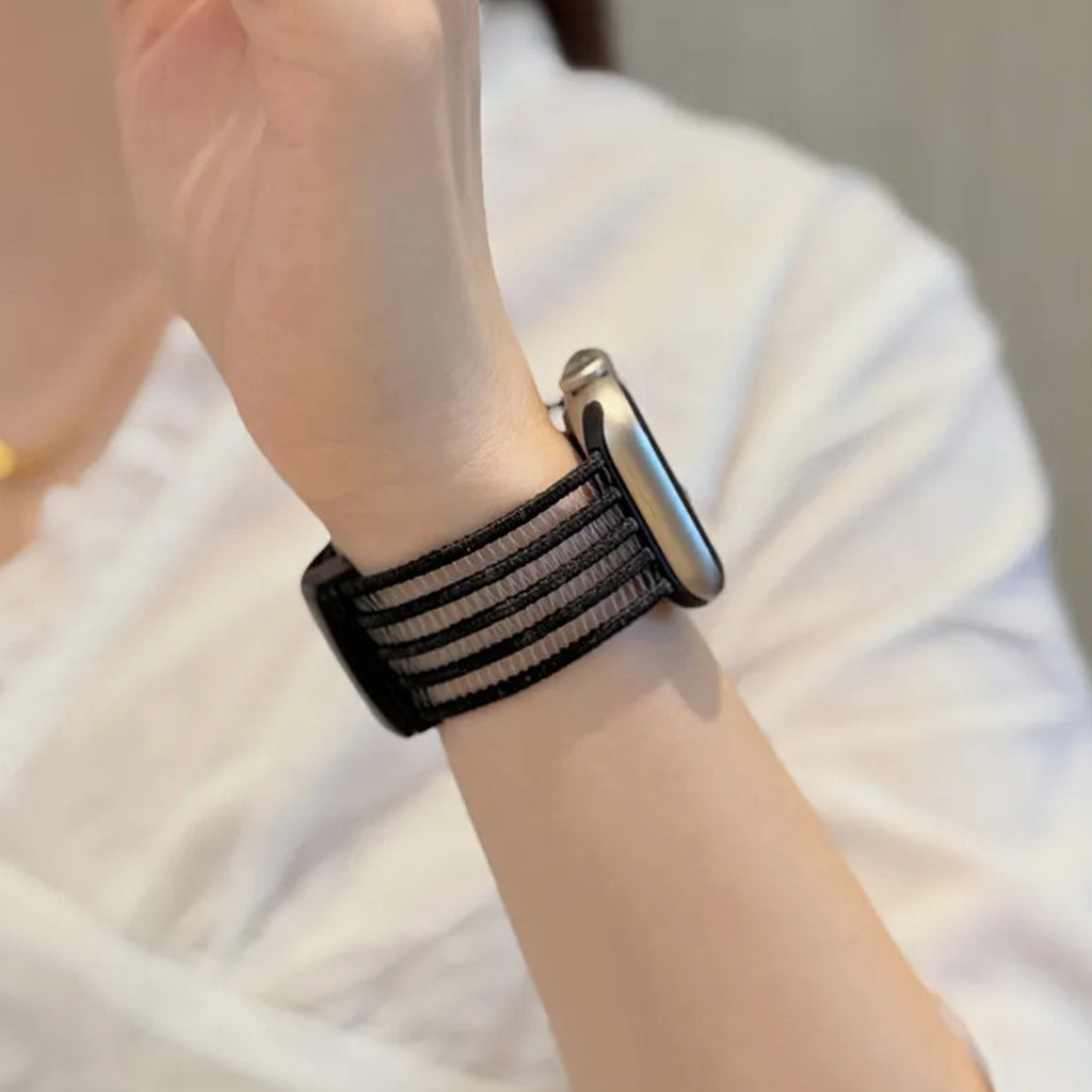AiryWeave – Breathable Fishnet Silk Band for Apple Watch