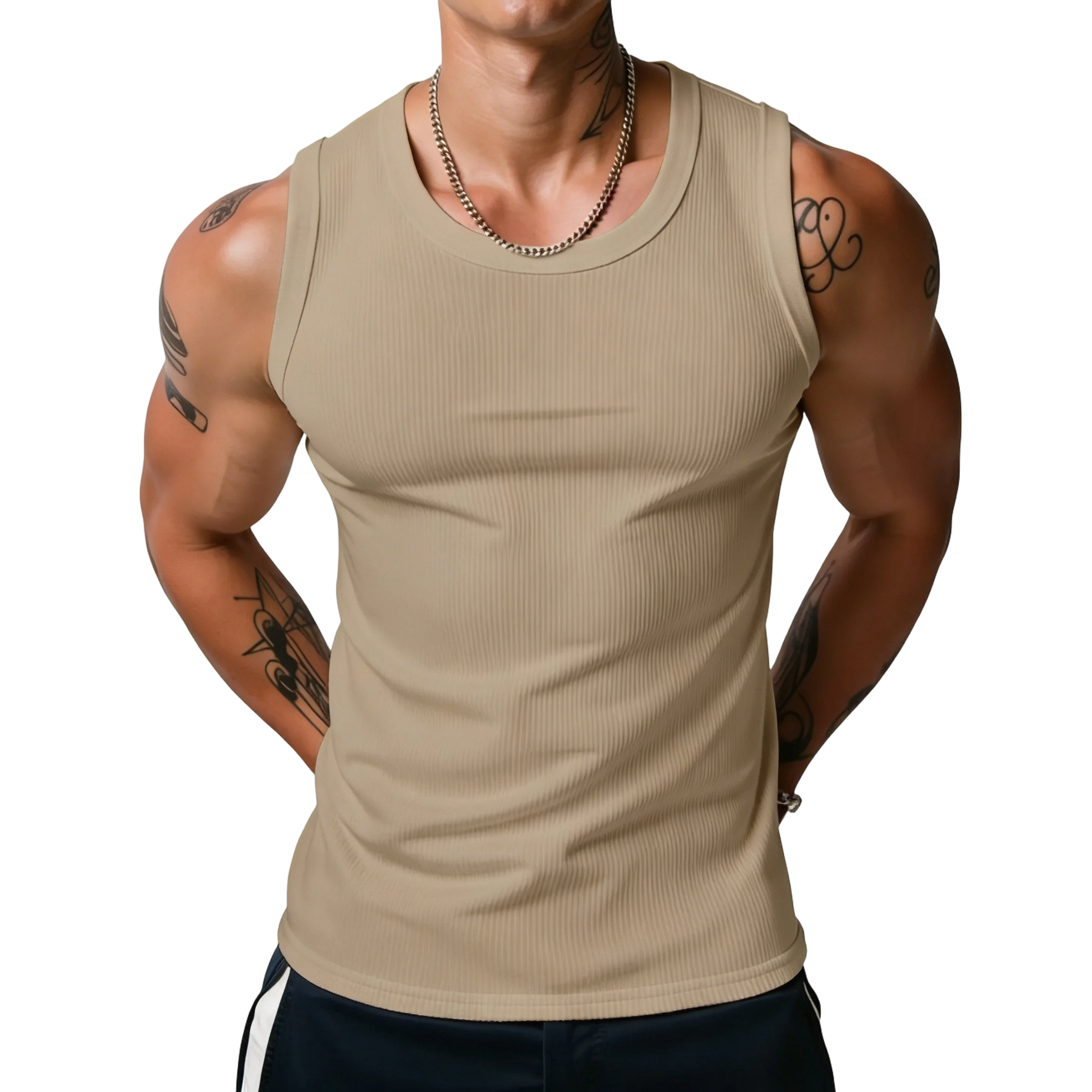 RibFlex – 💝💝 Men's Wide Strap Ribbed Tank Top