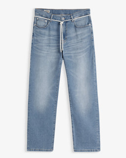 EasyStride – Relaxed Straight-Fit Stretch Jeans in Light Midwash