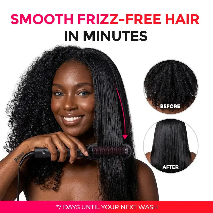 SilkFlip – 2-in-1 Hair Straightening Comb & Flat Iron