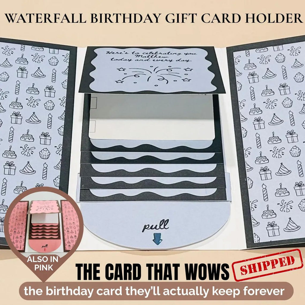 CascadeCard – Handmade Waterfall Gift Card Booklet