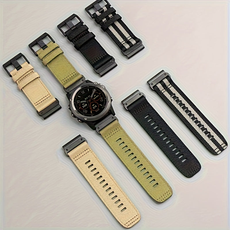 TrailWeave – Nylon Canvas Strap for Garmin QuickFit 20/22/26mm Watches