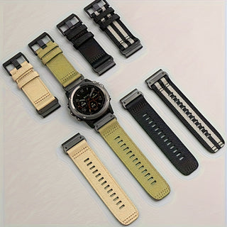 TrailWeave – Nylon Canvas Strap for Garmin QuickFit 20/22/26mm Watches