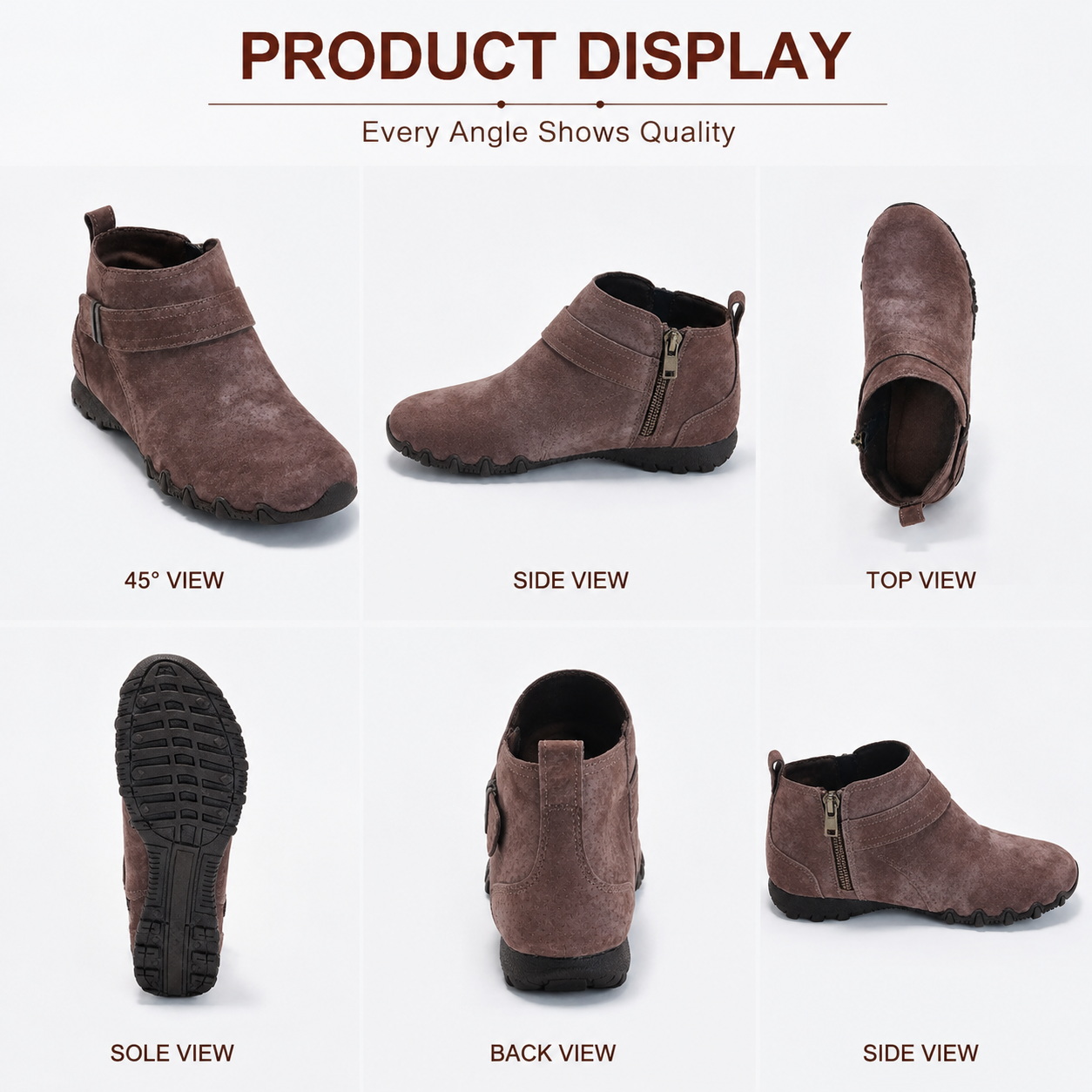 SuedeEase – Women’s Soft Suede-Like Comfort Ankle Boots