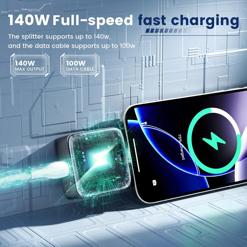 FullStop – 140W USB-C Auto-Disconnect Charging Guard with Overcharge Protection