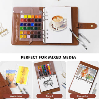 WanderPalette – Ring-Bound Watercolor Travel Set with Cotton Paper