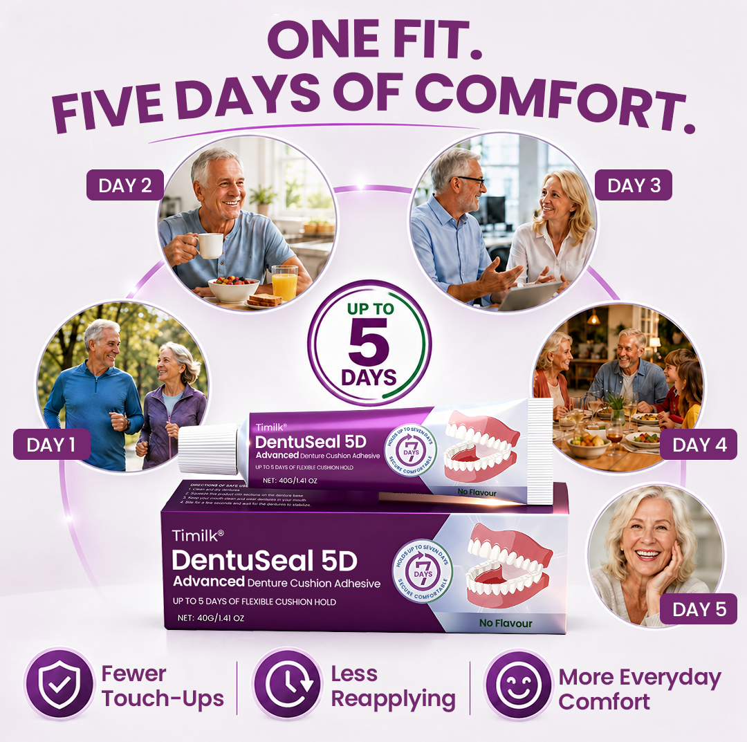 DentaCushion – Advanced Denture Cushion Adhesive With Up to 5 Days of Flexible Hold 🦷