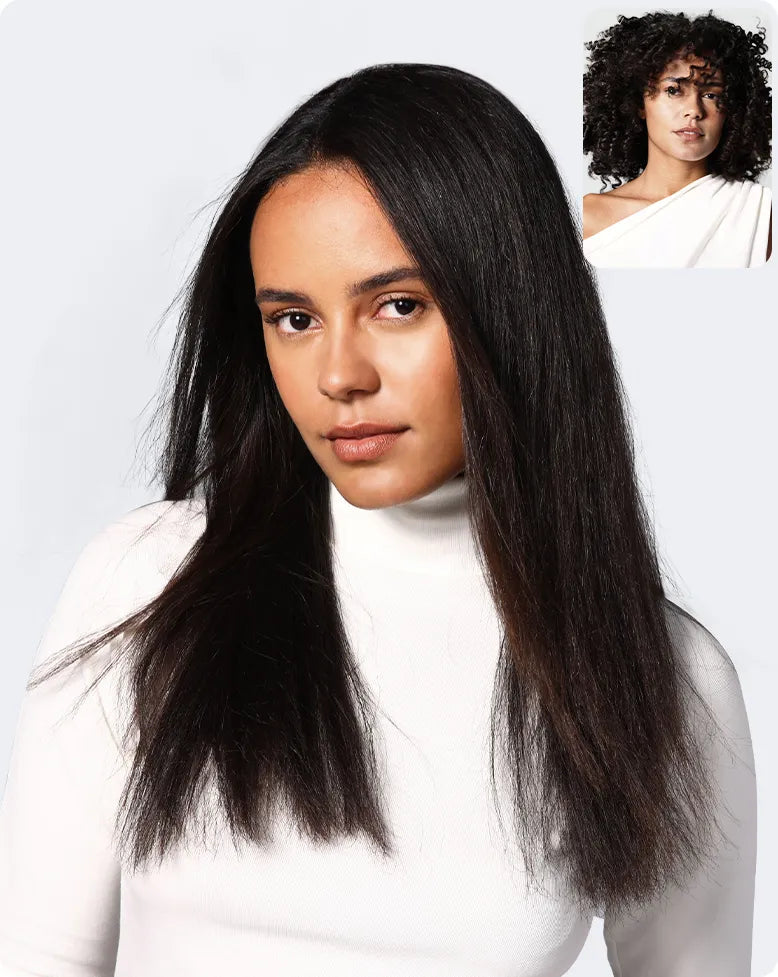 2 in 1 curling iron and straightener for all hair kinds
