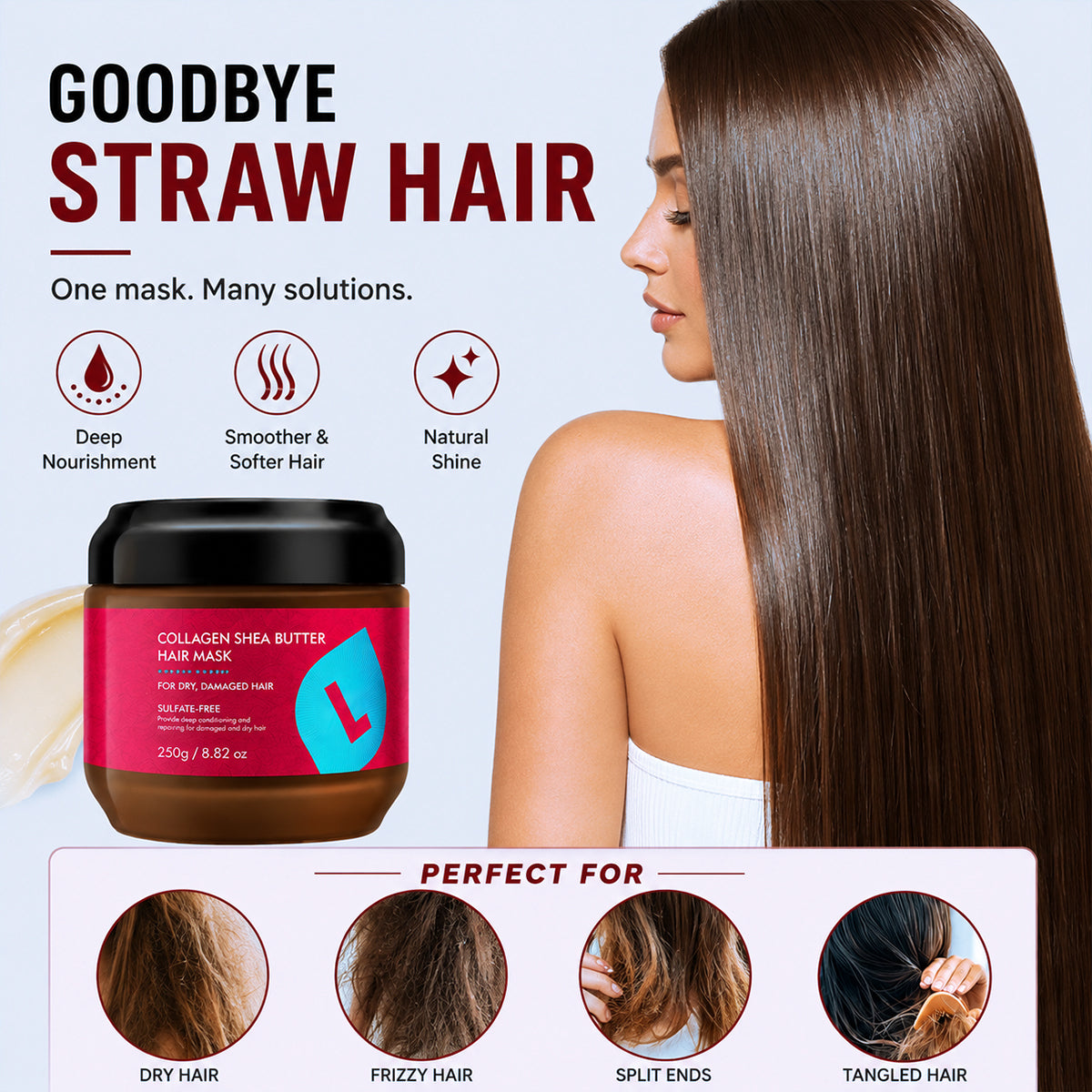 SheaSilk – Collagen Shea Butter Hair Mask for Deep Repair & Hydration