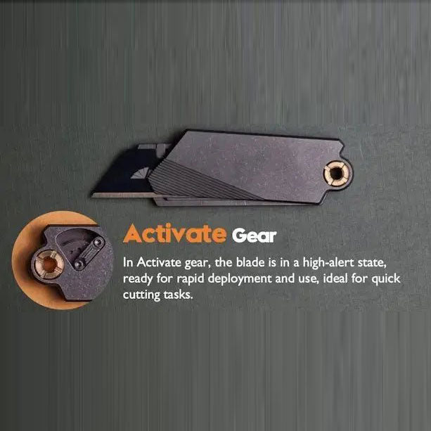 GlideCut – G9 Titanium & Brass Gravity Utility Knife