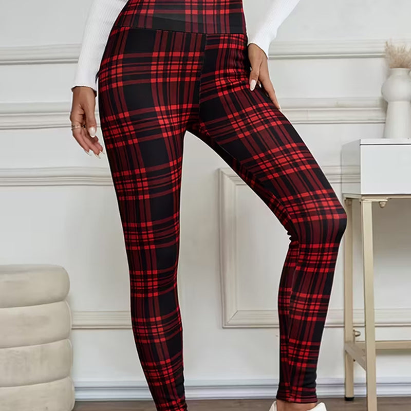 PlaidHug – 🔥🔥 High-Elasticity Slim Fit Warm Plaid Leggings for Women