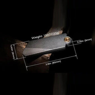GlideCut – G9 Titanium & Brass Gravity Utility Knife