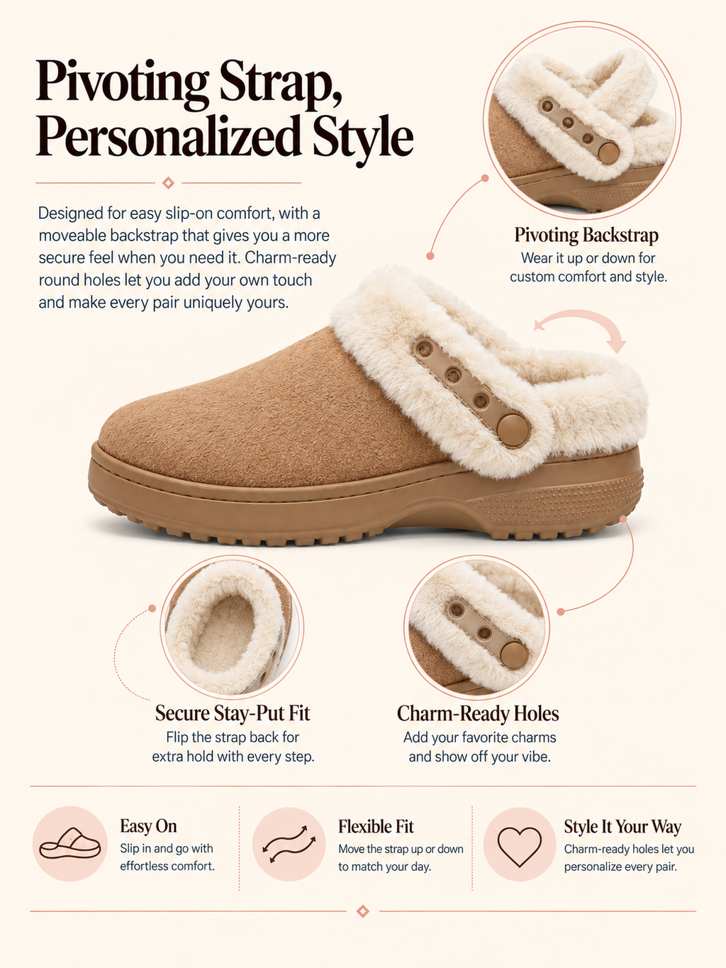 SnuggleClog – Women's Furry Lined Fuzzy Clog Slippers