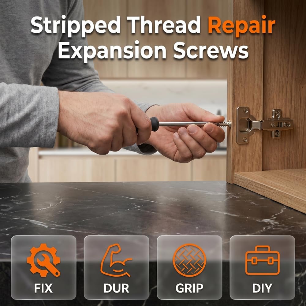 HingeRevive – 🔥🔩 Industrial Short Expansion Screw Repair Kit