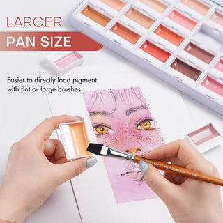 TerraMuse – 24-Color Opaque Watercolor Set in Warm Terracotta