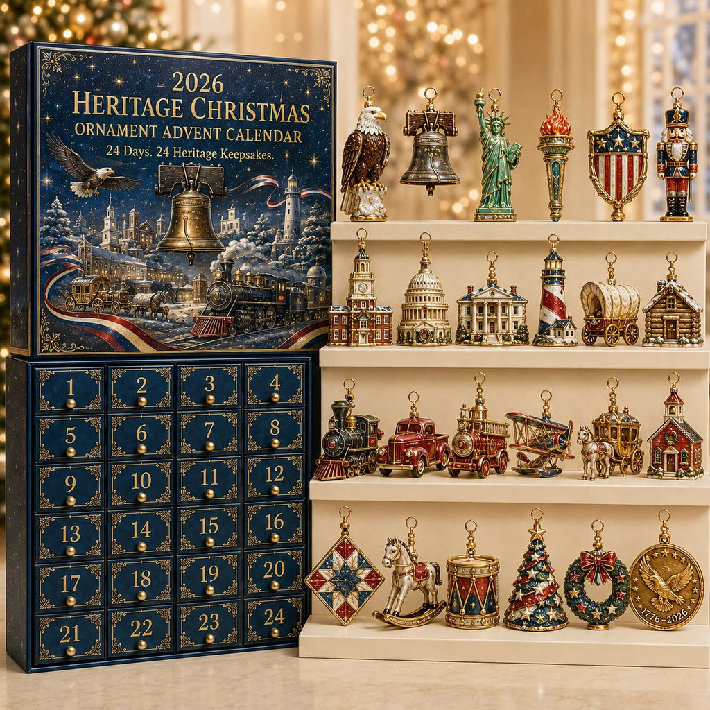 HeritageCountdown – 2026 America 250th Anniversary Christmas Advent Calendar with 24 Decorative Designs