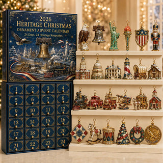 HeritageCountdown – 2026 America 250th Anniversary Christmas Advent Calendar with 24 Decorative Designs