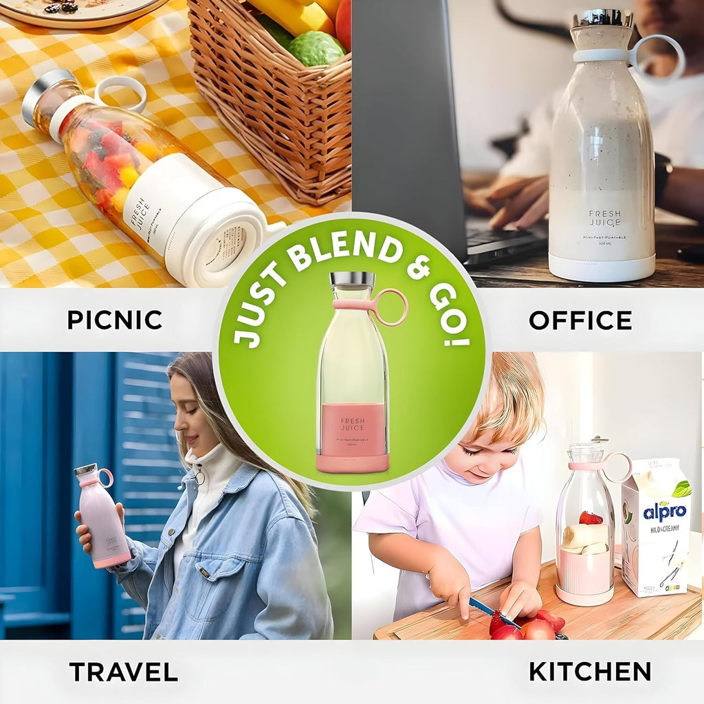 BlendGo – Portable USB Rechargeable 6-Blade Blender Bottle
