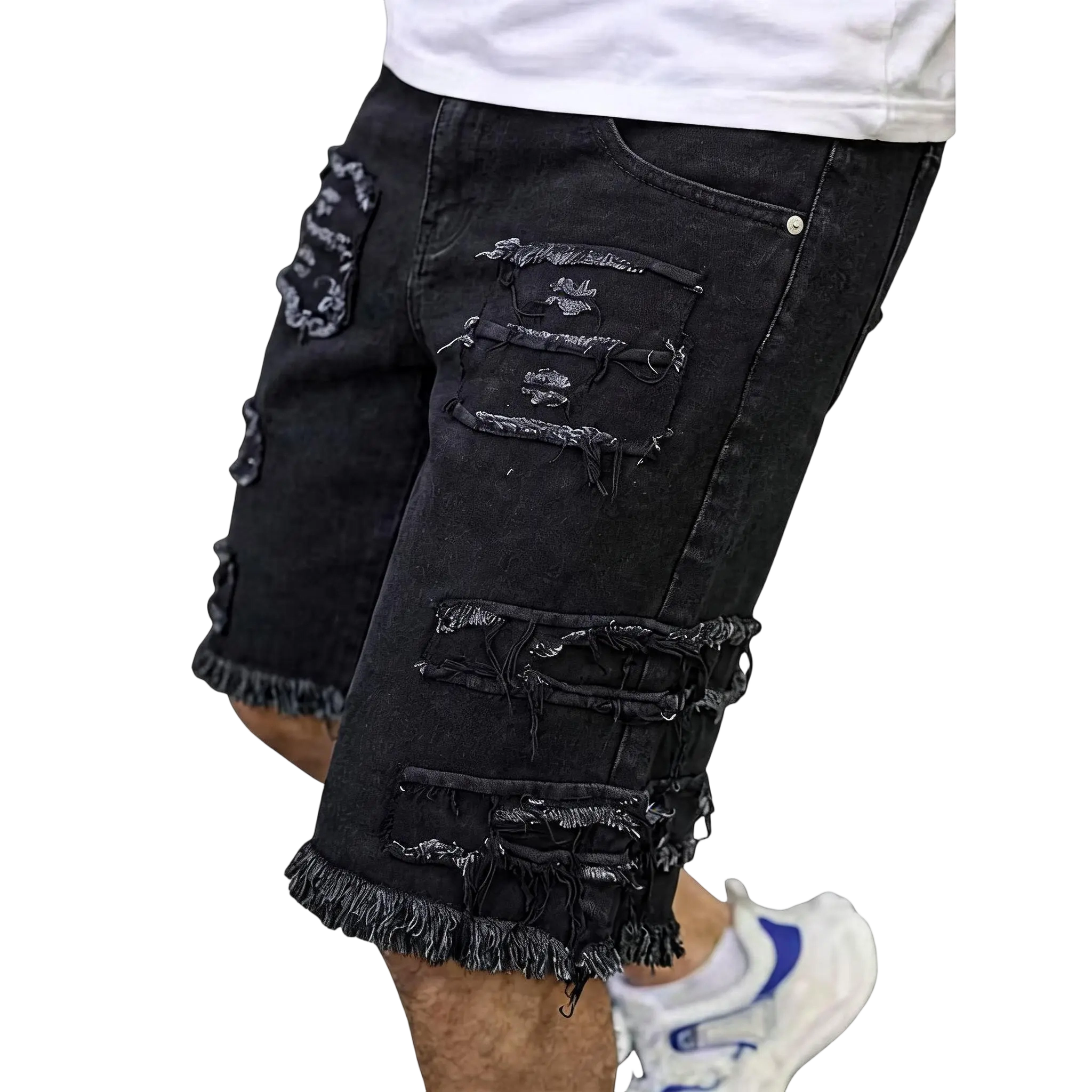 ⚡FrayDenim – Raw Hem Denim Shorts with Rips