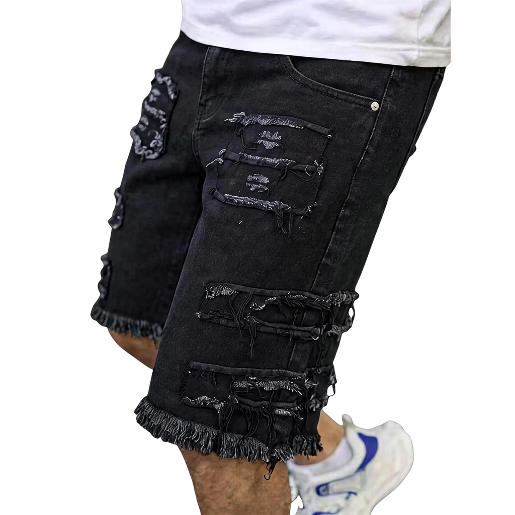 ⚡FrayDenim – Raw Hem Denim Shorts with Rips