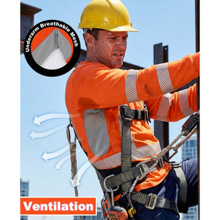 VentShield – 5.5 oz Lightweight Hi-Vis Summer Vented Mesh FR Long Sleeve T-Shirt