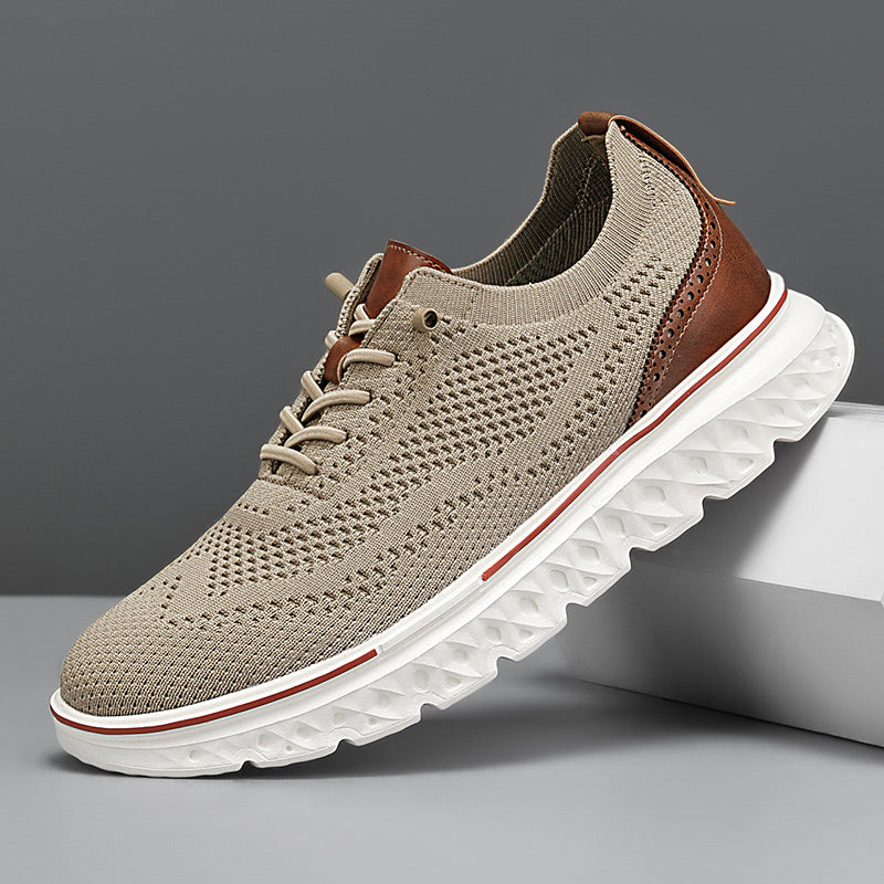 ⏰LAST DAY - 50% OFF🛒Men's Hands Free Slip On Oxford Shoes – Ultra Comfortable knitted fabric shoes, Lightweight Casual Walking Sneakers, Comfortable Dress Shoes, Mesh Urban Shoes for Business & Daily Wear