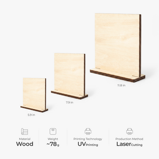 BestieBond – Personalized Layered Wooden Plaque with Flat Stand
