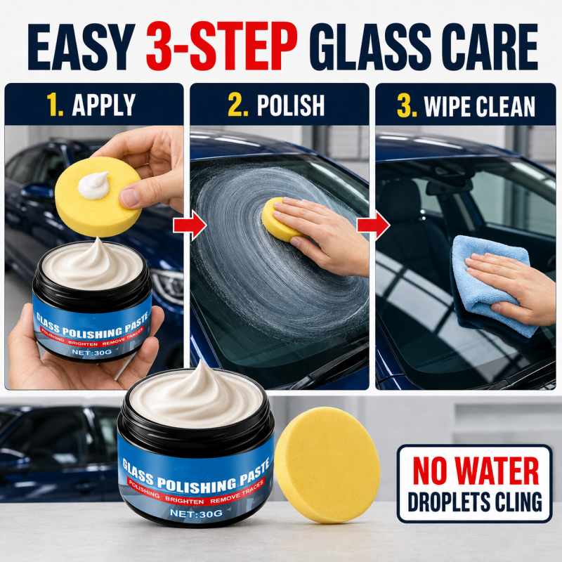 🔥GlassClarity – Car Glass Oil Film Remover & Rain-Repelling Paste🚗
