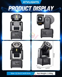 BeamSpin Mini – 80W LED Moving-Head Stage Light for DJ Parties and Events