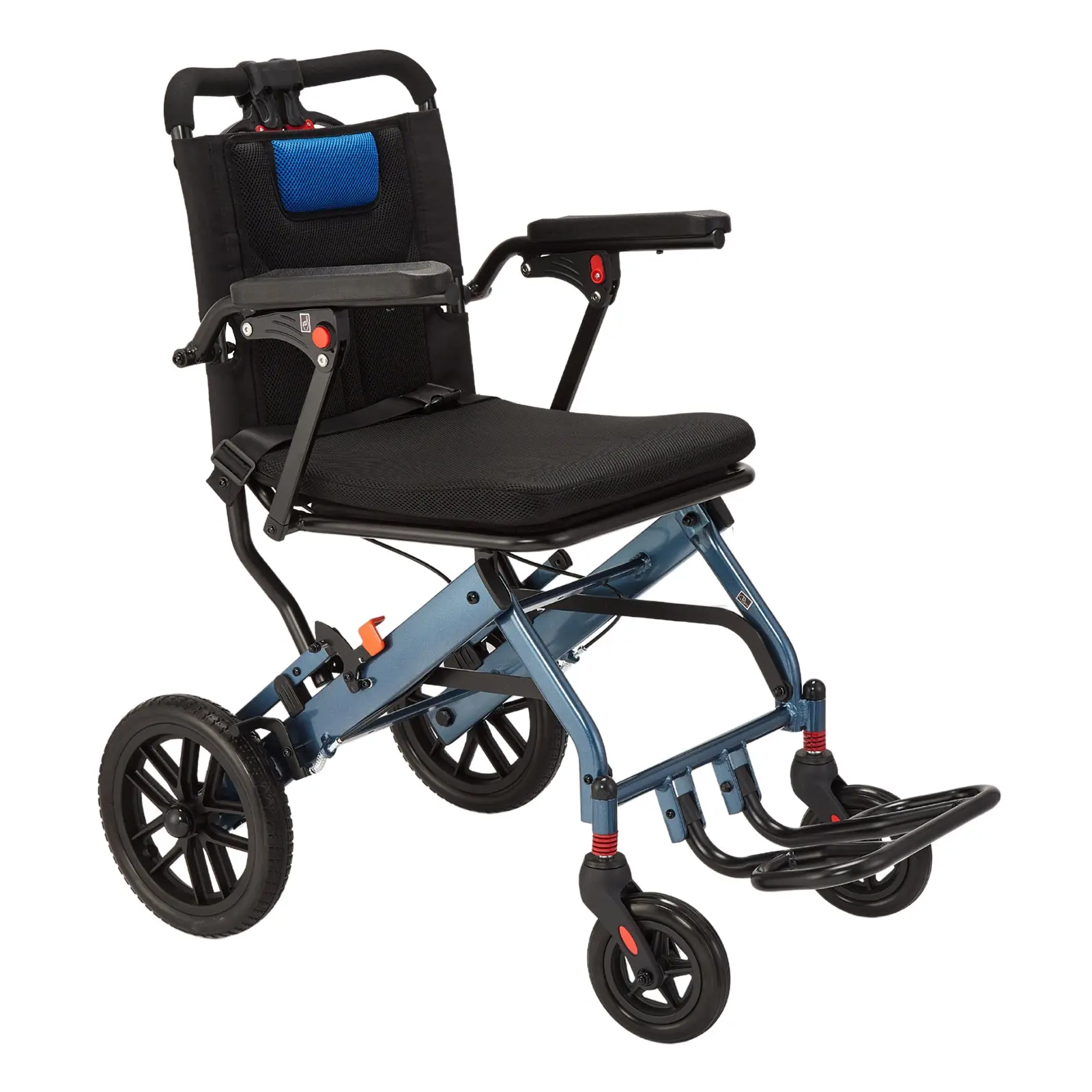 GlideFold – Lightweight Folding Transport Wheelchair for Seniors