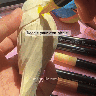 DoodleBirdie – Hand-Carved Wooden Bird & Marker Craft Kit 🦜