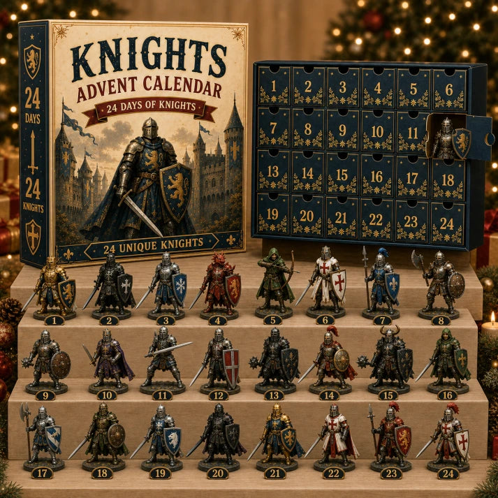 KnightRealm – ⏳⚔️🏰 Knights Advent Calendar 2026 with 24 Unique Medieval Warrior Figurines & Fantasy Collectibles 🎄🛡️