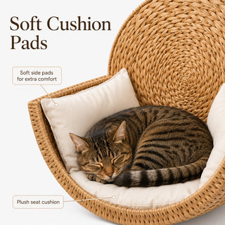 LoftNest – Handwoven Wall-Mounted Cat Bed