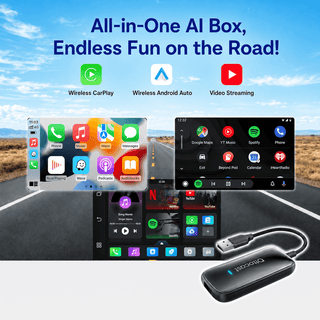 StreamDash – Play2Video Ultra Car Streaming Box with Wireless CarPlay & Android Auto