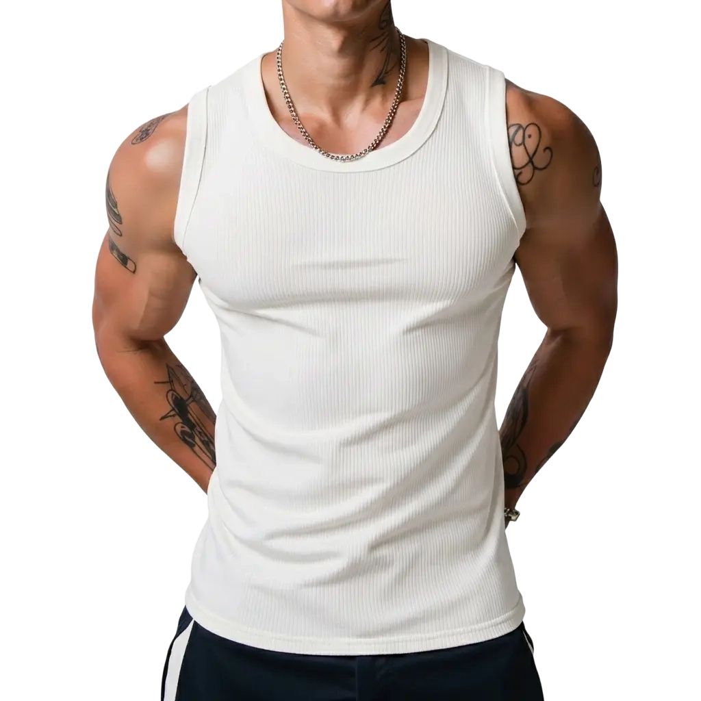RibFlex – 💝💝 Men's Wide Strap Ribbed Tank Top