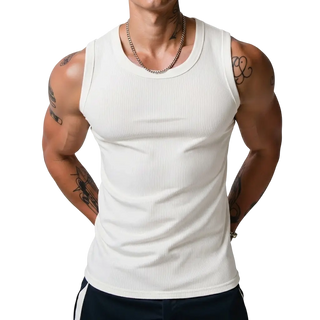 RibFlex – 💝💝 Men's Wide Strap Ribbed Tank Top