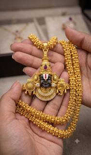 VenkataAura – Traditional Venkateshwara Gold-Tone Pendant